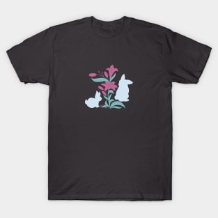 Easter lily flower with bunny T-Shirt